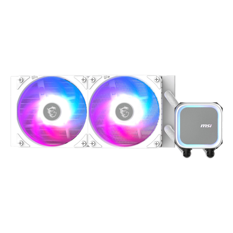 VENTILADOR P/CPU (MAG CORELIQUID A13 240 WHITE) ARGB, ENFRIAMIENTO LIQUIDO, 2 FAN, 240MM, BLANCO